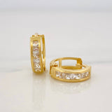 Candongas Carril 1.65g / 1.02cm Oro Amarillo 18K