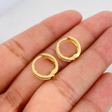 Candongas Carril 1.65g / 1.02cm Oro Amarillo 18K