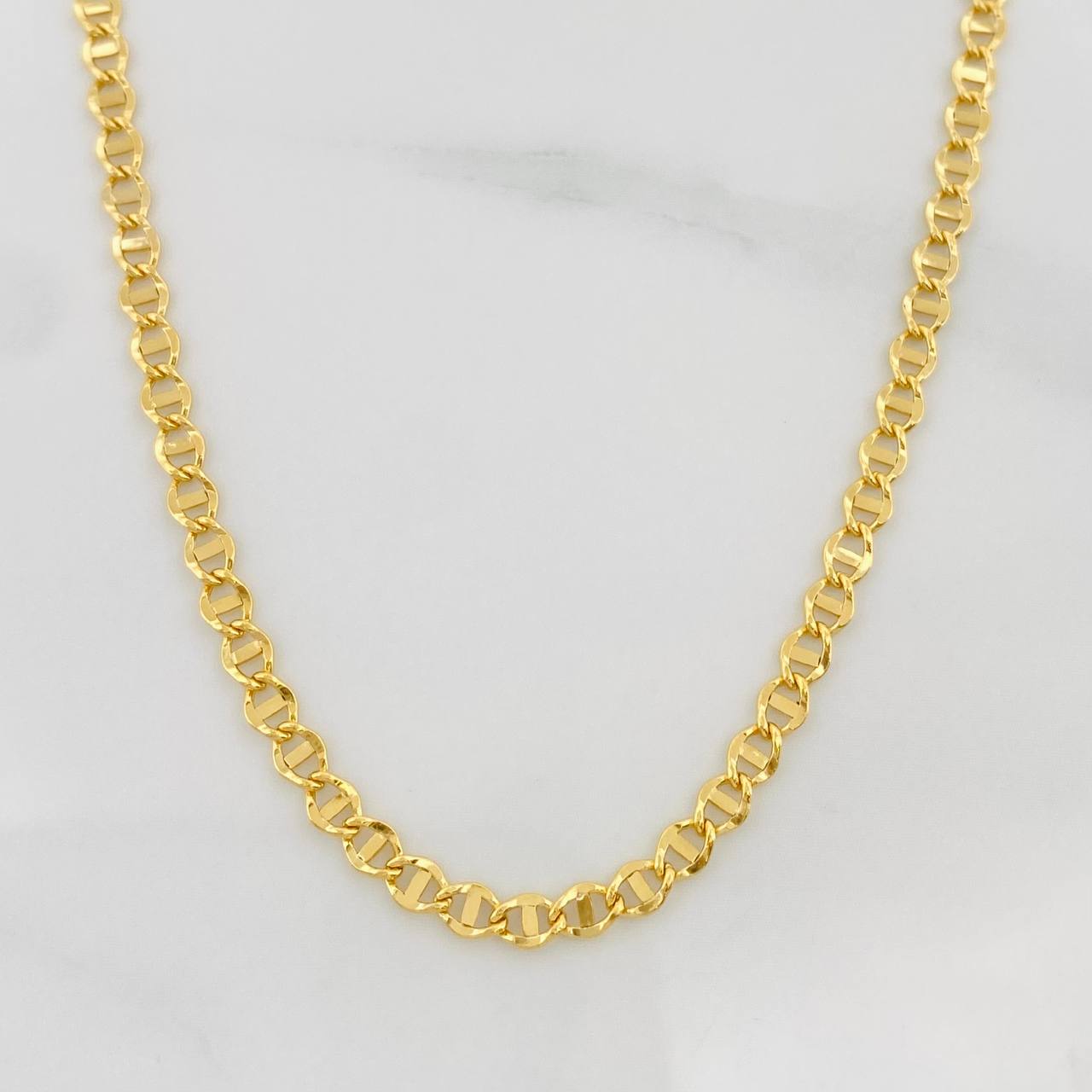 Cadena Marinera 3.3g / 60cm / 2.7mm Oro Amarillo 18K