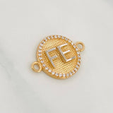 Herraje Fe 2.45g / 2cm Dos Oros Amarillo Blanco 18K