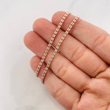 Cadena Ice 6.2g / 45cm / 2.3mm Dos Oros Blanco Rosa 18K