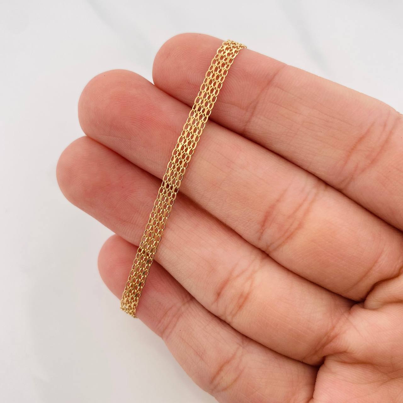 Pulso Chino 2.45g / 19cm / 3.6mm Oro Amarillo 18K