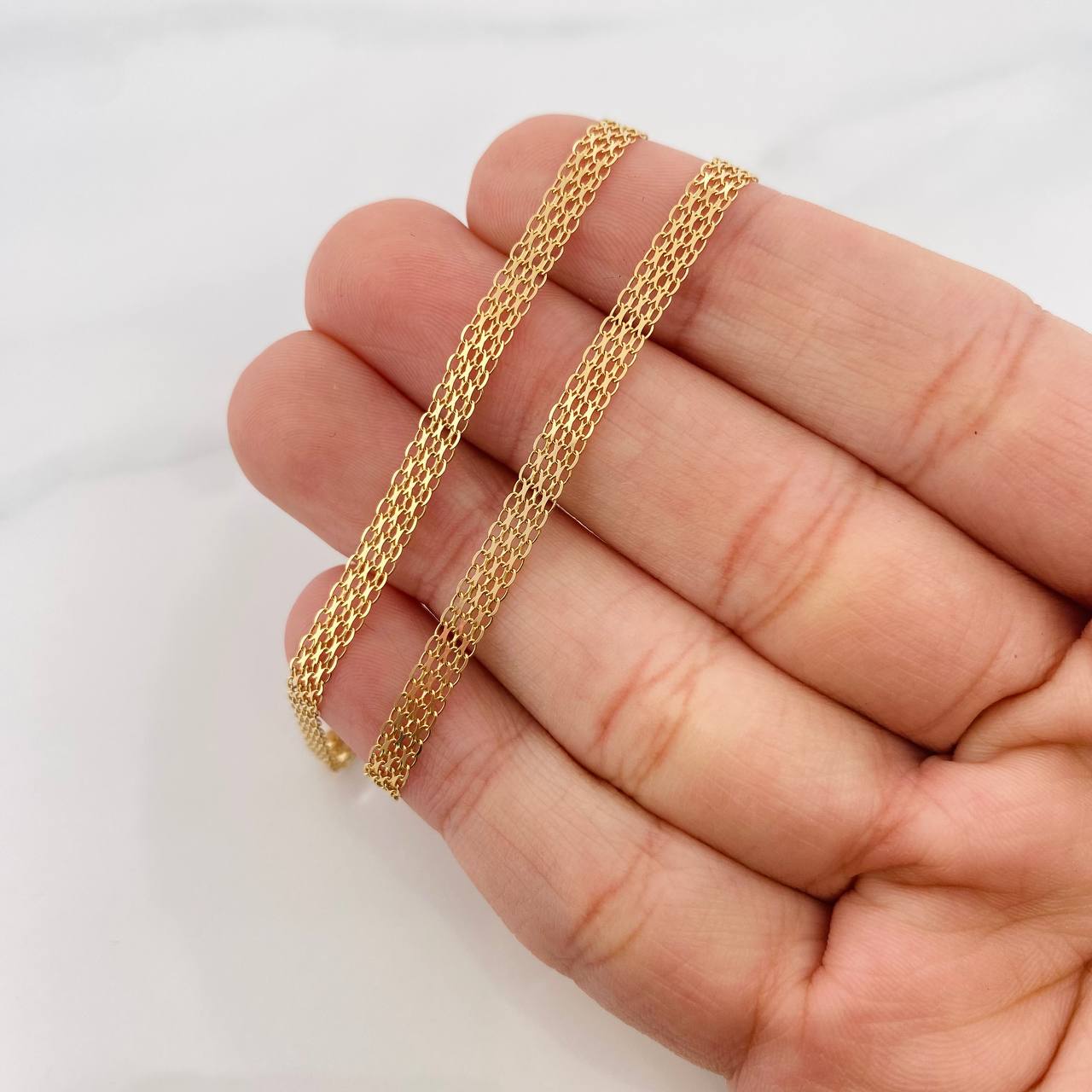 Cadena China 4.5g / 45cm / 3.75mm Oro Amarillo 18K