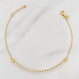 Pulso Modulable Tennis Aro Seguido 1.9g / 19cm - 17cm / 2.05mm Oro Amarillo 18K