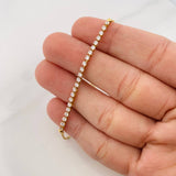 Pulso Modulable Tennis Aro Seguido 1.9g / 19cm - 17cm / 2.05mm Oro Amarillo 18K