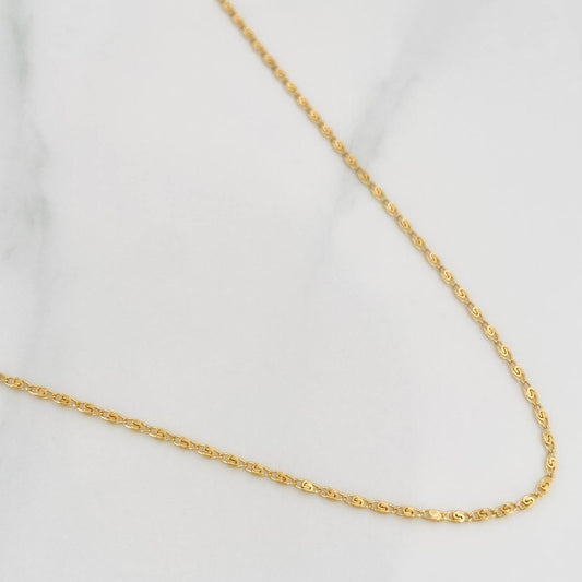 Cadena Garibaldi 2.2g / 50cm / 1.1mm Oro Amarillo 18K