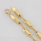 Tobillera Rustica Barril 3.7g / 25.05cm / 3.16mm Oro Amarillo 18K