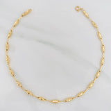 Tobillera Rustica Barril 3.6g / 26cm / 2.72mm Oro Amarillo 18K