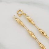 Tobillera Rustica Barril 3.7g / 25.05cm / 2.68mm Oro Amarillo 18K