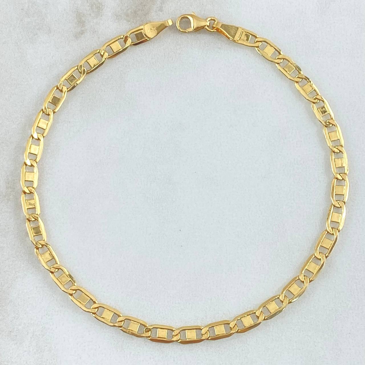 Pulso Plano 2.55gr / 20cm / 3.5mm Liso Oro Amarillo +3 18K