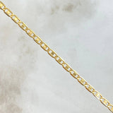 Pulso Plano 2.55gr / 20cm / 3.5mm Liso Oro Amarillo +3 18K