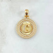 Dije Medalla Letra C 4.6gr / 3cm / Oro Amarillo 18K