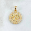 Dije Medalla Letra E 4.6gr / 3cm / Oro Amarillo 18K