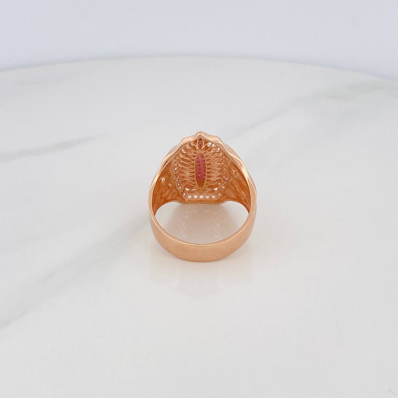 Anillo Virgen Guadalupe 9g / T12 Oro Rosa 18K