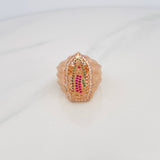 Anillo Virgen Guadalupe 9g / T12 Oro Rosa 18K