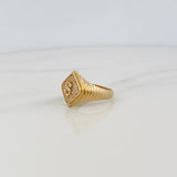 Anillo Signo Peso 6.55g / T9 1/4 Oro Amarillo 18K