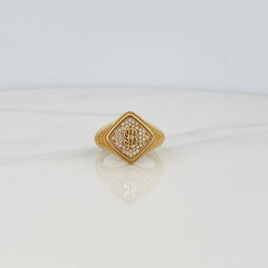 Anillo Signo Peso 6.55g / T9 1/4 Oro Amarillo 18K