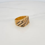 Anillo Tribal 7.15g / T9 Dos Oros Negro Amarillo 18K