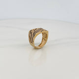 Anillo Tribal 7.15g / T9 Dos Oros Negro Amarillo 18K