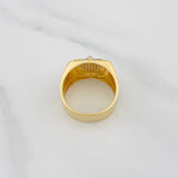 Anillo Estrella de David 8.35g / T10 Dos Oros Negro Amarillo 18K