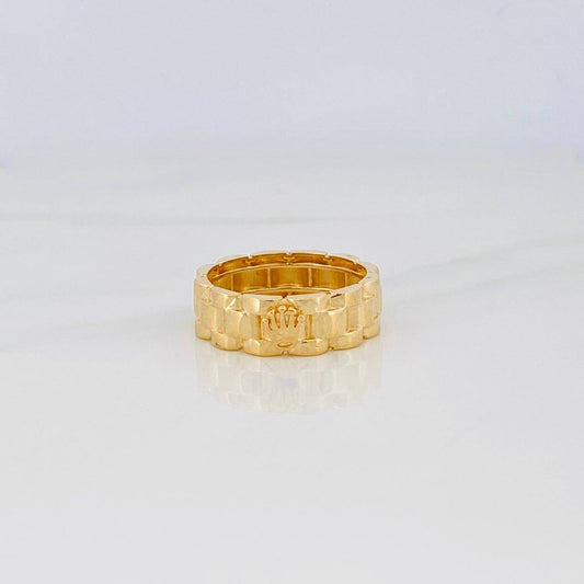 Anillo Correa Corona 5.85g / T10 Oro Amarillo 18K