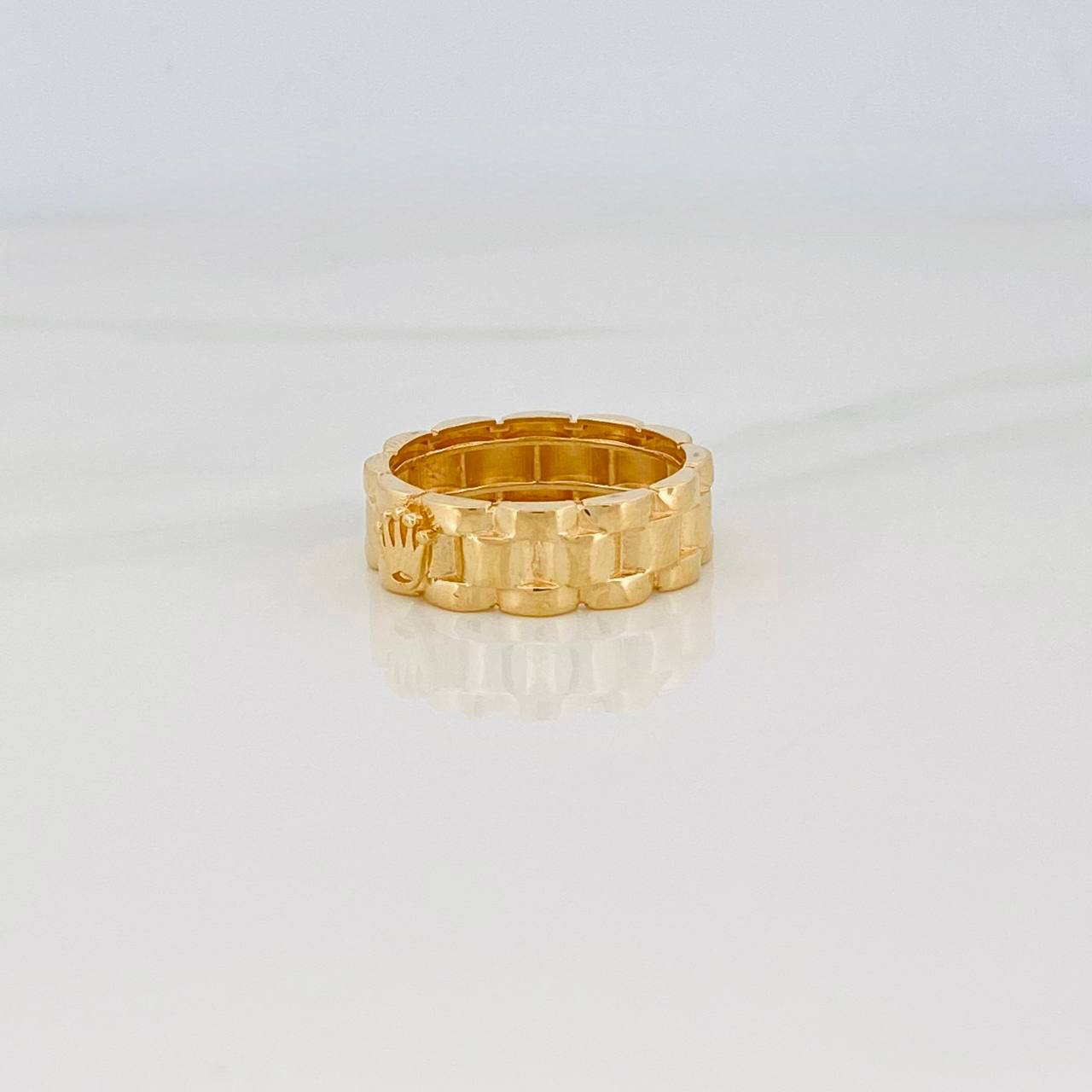 Anillo Correa Corona 5.4g / T10 Oro Amarillo 18K