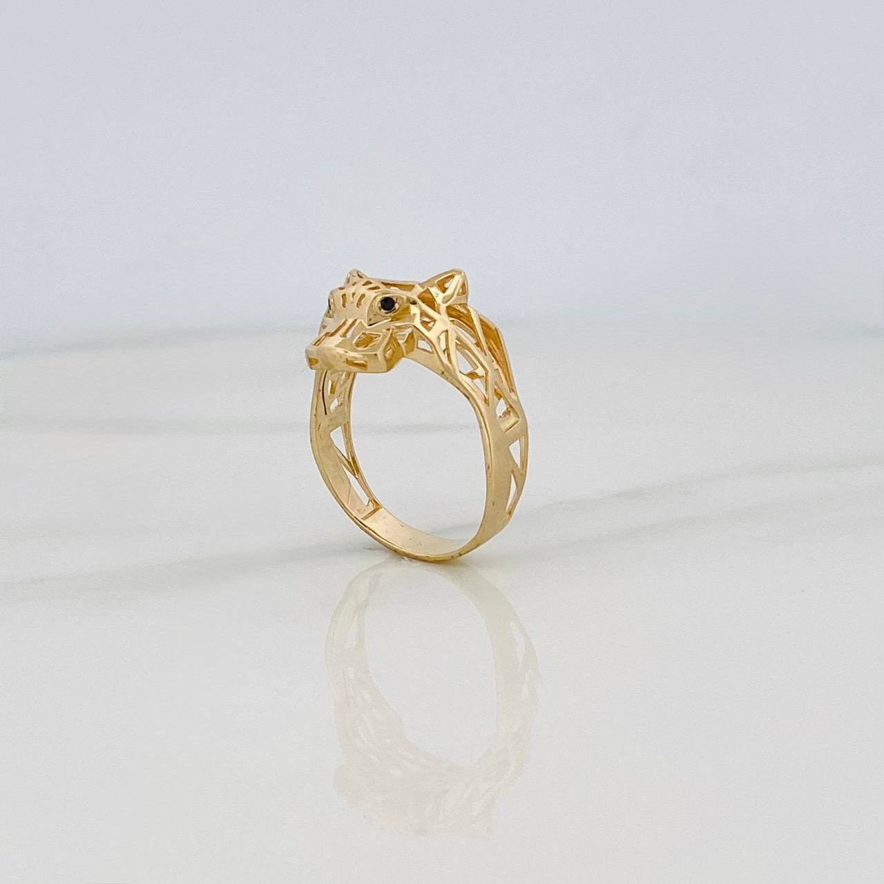 Anillo Pantera 4.4g / T9 3/4 Oro Amarillo 18K