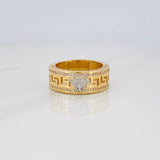 Anillo Medusa 13.7g / T10 3/4 Dos Oros Amarillo Blanco 18K