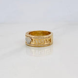 Anillo Medusa 13.7g / T10 3/4 Dos Oros Amarillo Blanco 18K