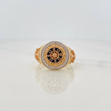 Anillo Brujula 8.5g / T10 1/4 Tres Oros 18K
