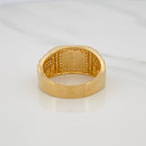 Anillo Corona 8g / T10 3/4 Dos Oros Amarillo Blanco 18K
