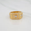 Anillo Corona 8g / T10 3/4 Dos Oros Amarillo Blanco 18K