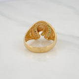 Anillo Herradura Caballo 6.85g / T9 1/4 Oro Amarillo 18K