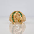 Anillo Herradura Caballo 6.85g / T9 1/4 Oro Amarillo 18K