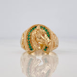 Anillo Herradura Caballo 6.85g / T9 1/4 Oro Amarillo 18K