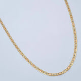 Cadena Escalera Plana 2gr / 50.4cm / Tres Oros +3 18K $