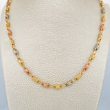 Cadena Rustica Barril 14.35gr / 62.5cm / Tres Oros 18K $