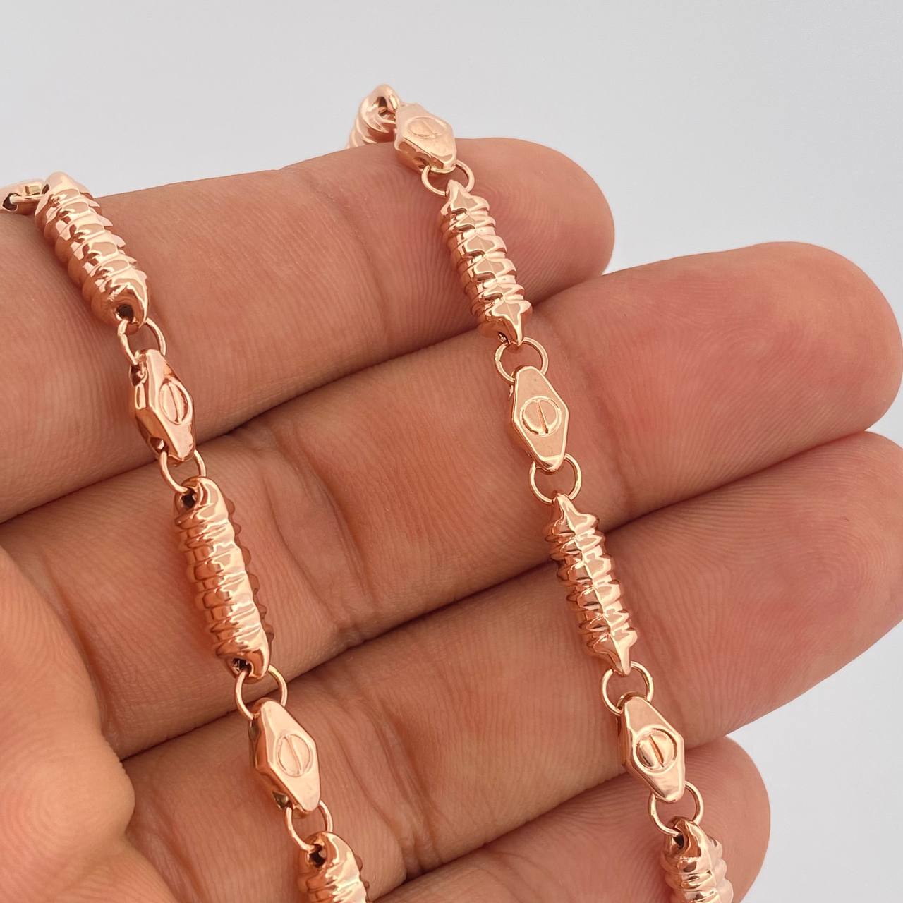 Cadena Barril 19.2gr / 71.6cm / Oro Rosa 18K $