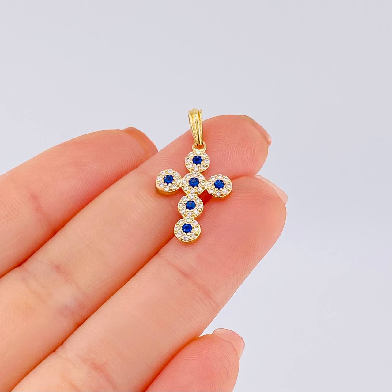 Dije Cruz Tupida 1.6 g / 2.5 cm Oro Amarillo 18K