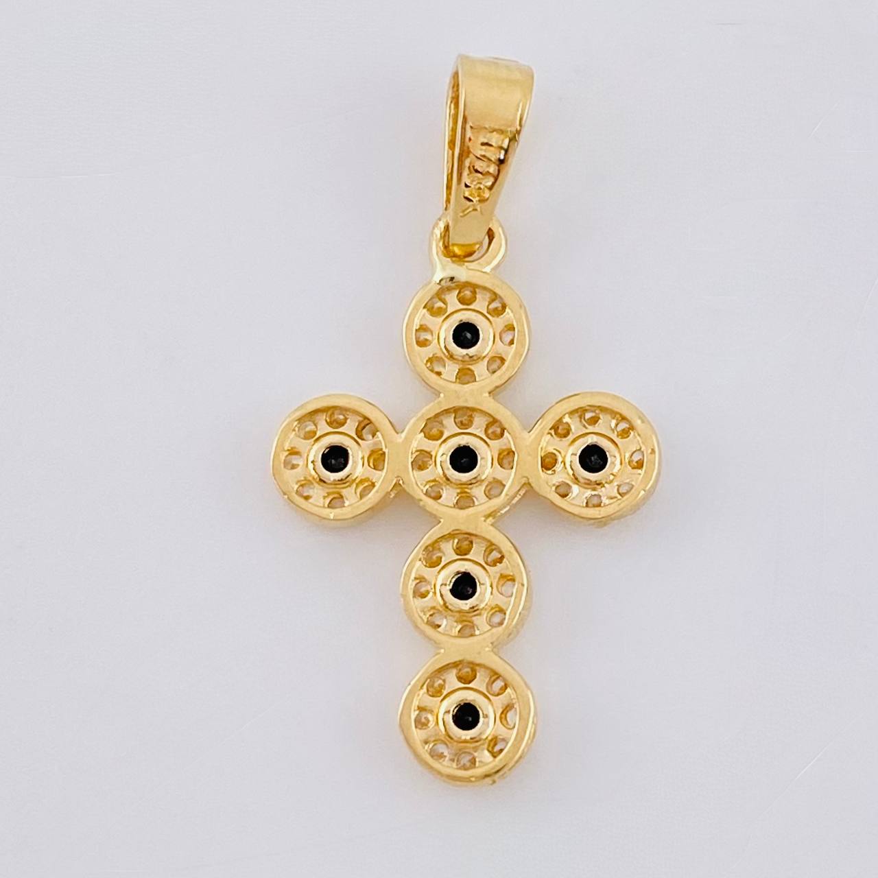 Dije Cruz Tupida 1.6 g / 2.6 cm Oro Amarillo 18K