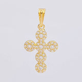 Dije Cruz Tupida 1.75 g / 2.6 cm Oro Amarillo 18K