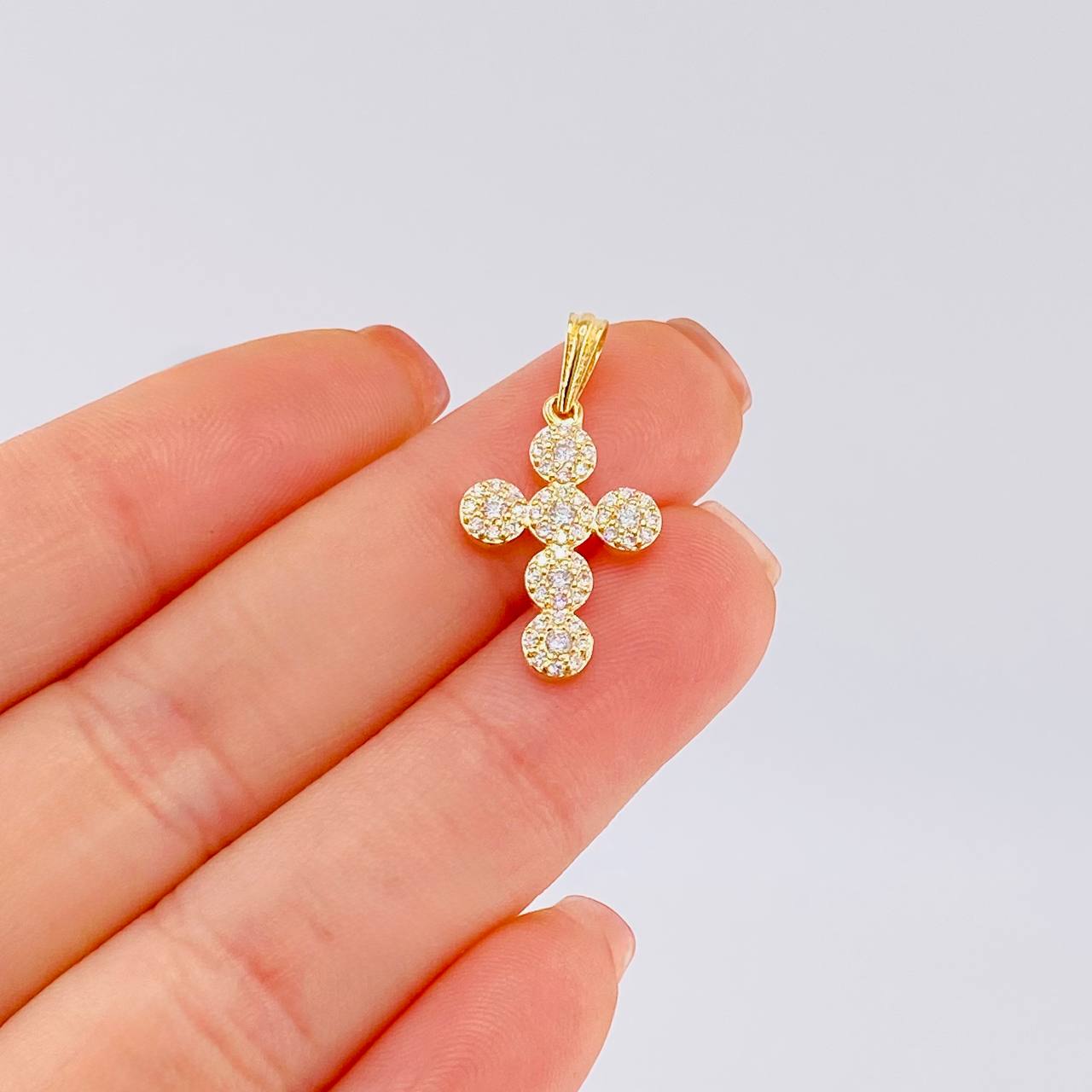 Dije Cruz Tupida 1.75 g / 2.6 cm Oro Amarillo 18K