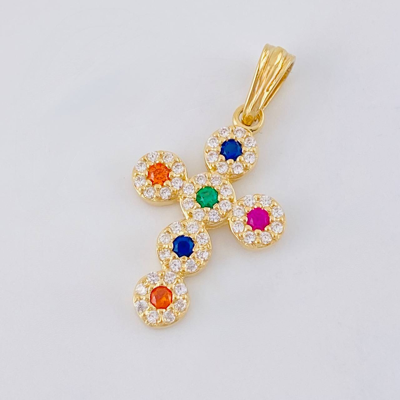 Dije Cruz Tupida 1.5 g / 1 in Oro Amarillo 18K