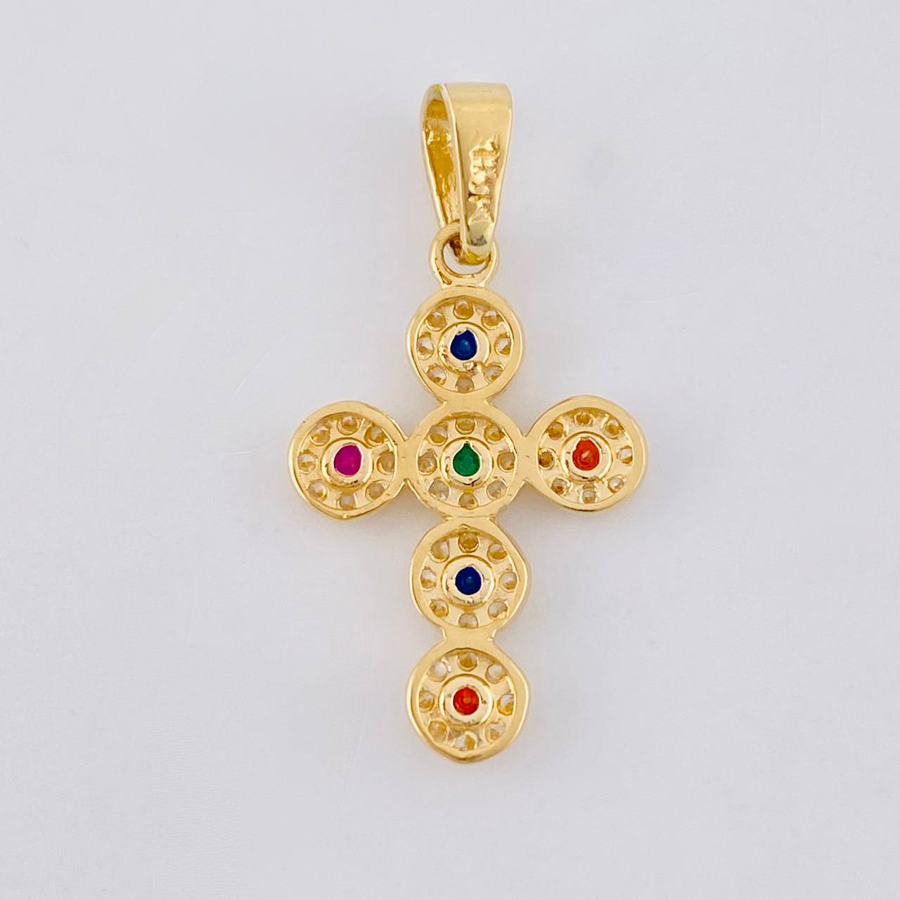 Dije Cruz Tupida 1.5 g / 1 in Oro Amarillo 18K