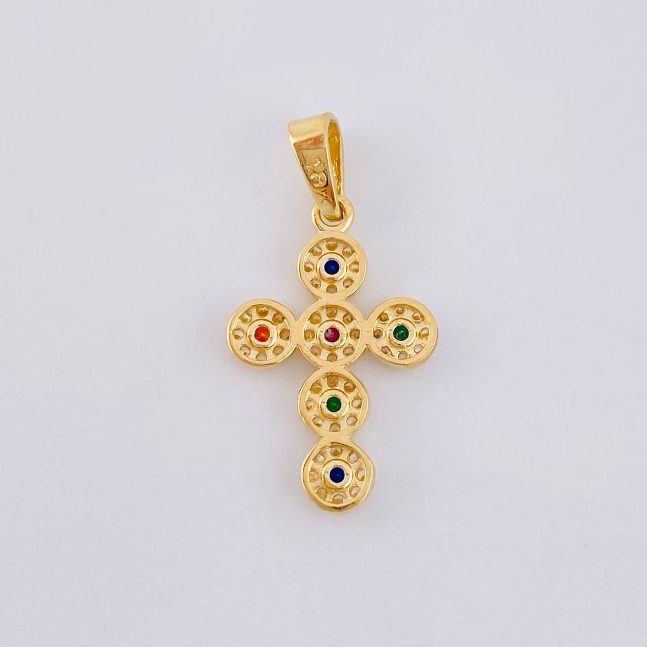 Dije Cruz Tupida 1.65 g / 1 in Oro Amarillo 18K