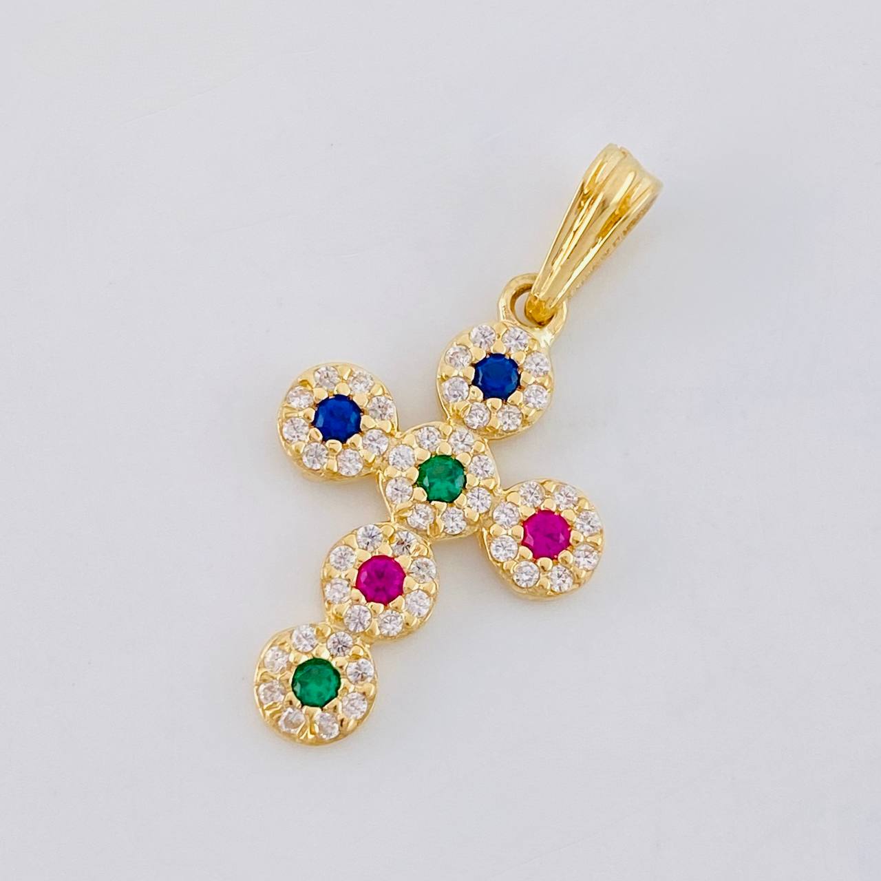 Dije Cruz Tupida 1.55 g / 2.5 cm Oro Amarillo 18K