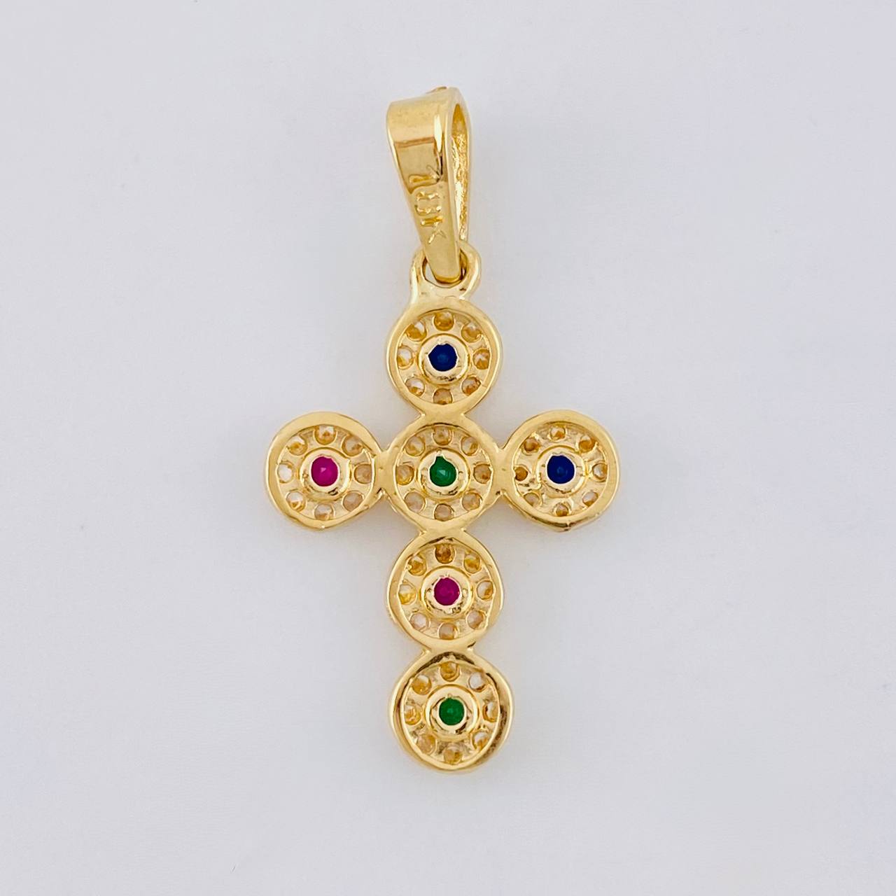 Dije Cruz Tupida 1.55 g / 2.5 cm Oro Amarillo 18K