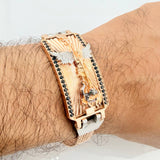 Fabricacion Bajo Pedido Pulso Aro San Miguel 102.65gr / Tres Oros 18K $