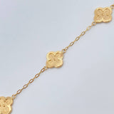 Pulso Aro Seguido Trebol 3.85gr / 19cm / Oro Amarillo 18K &