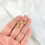Candongas Kari  1.35gr / 1.5cm Entorchadas Oro Amarillo 18K
